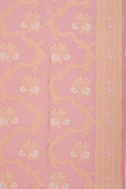 Banarasi Silk Jaal Pink Saree