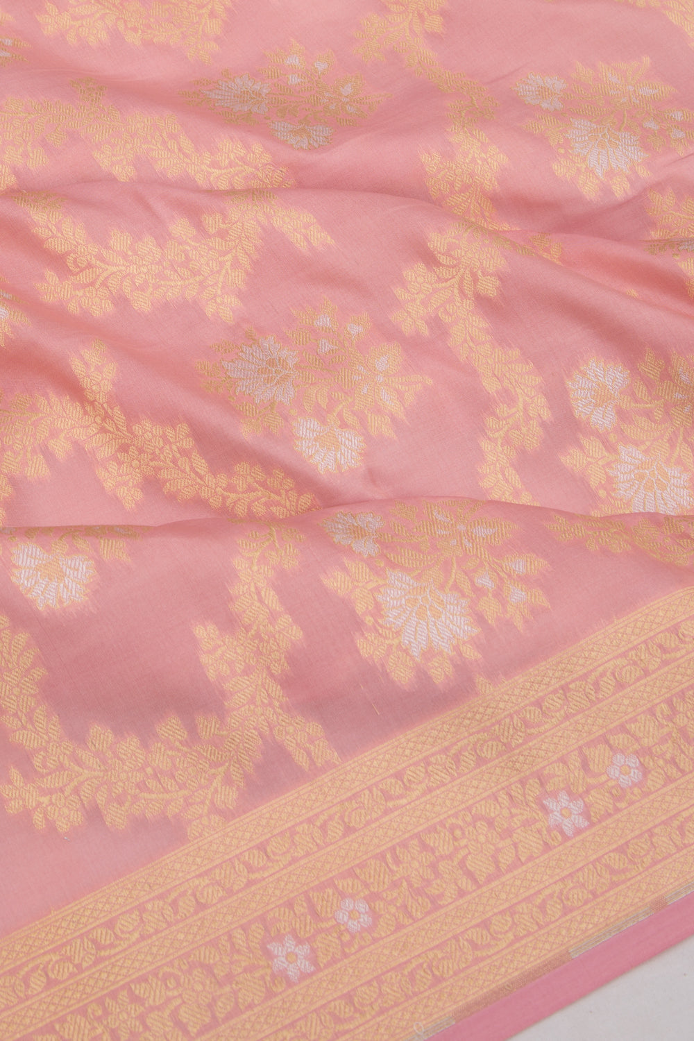 Banarasi Silk Jaal Pink Saree