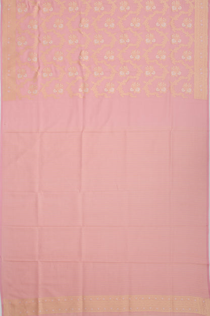 Banarasi Silk Jaal Pink Saree