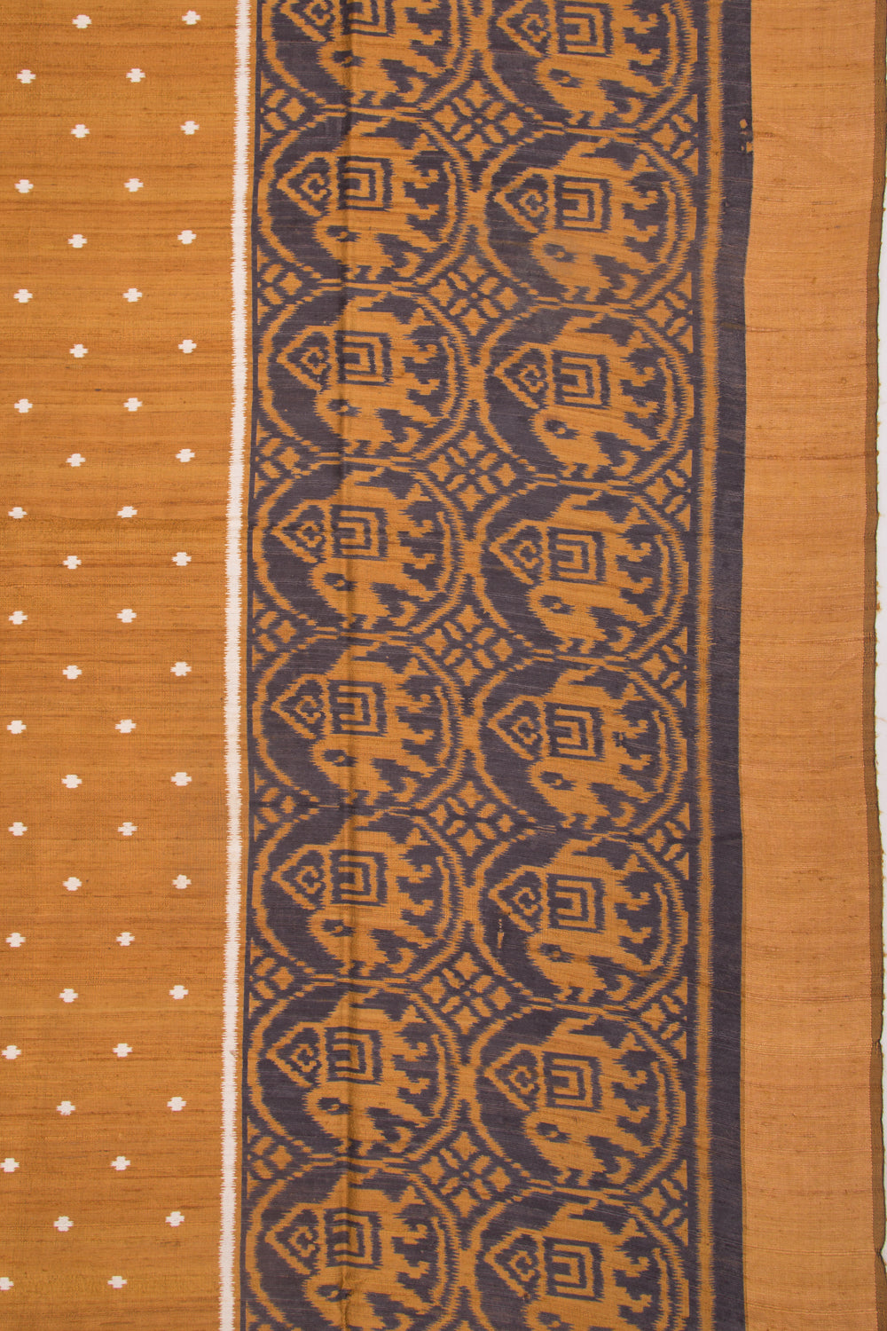 Tussar Printed Brown Saree