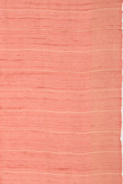Tussar Checks Peach Saree