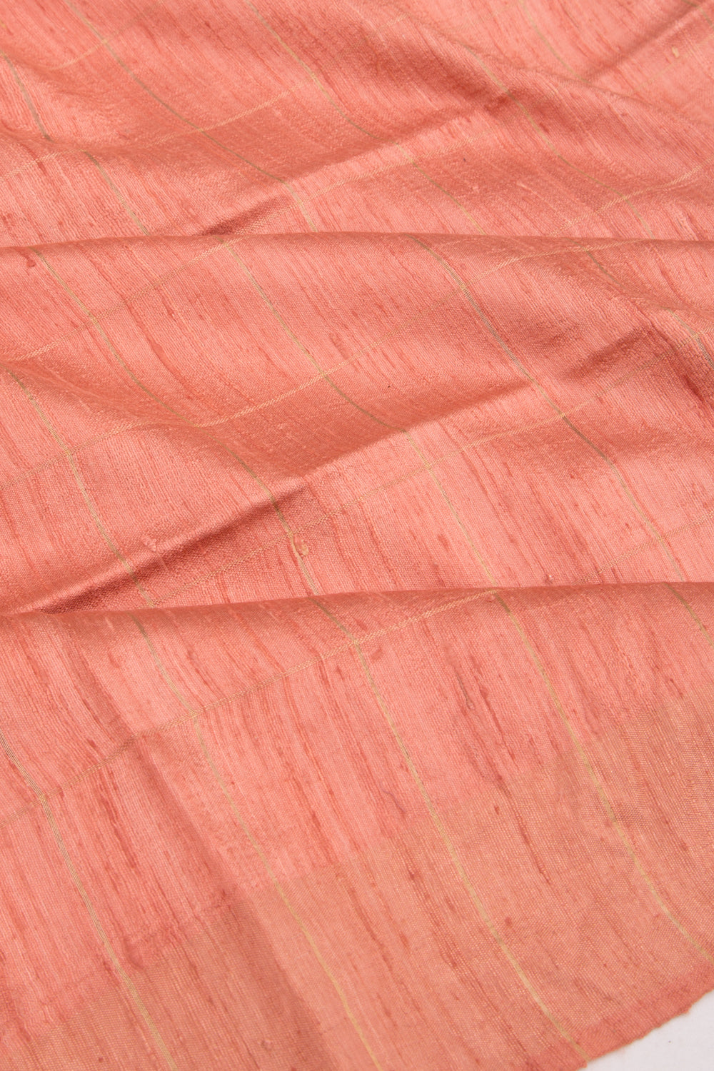 Tussar Checks Peach Saree