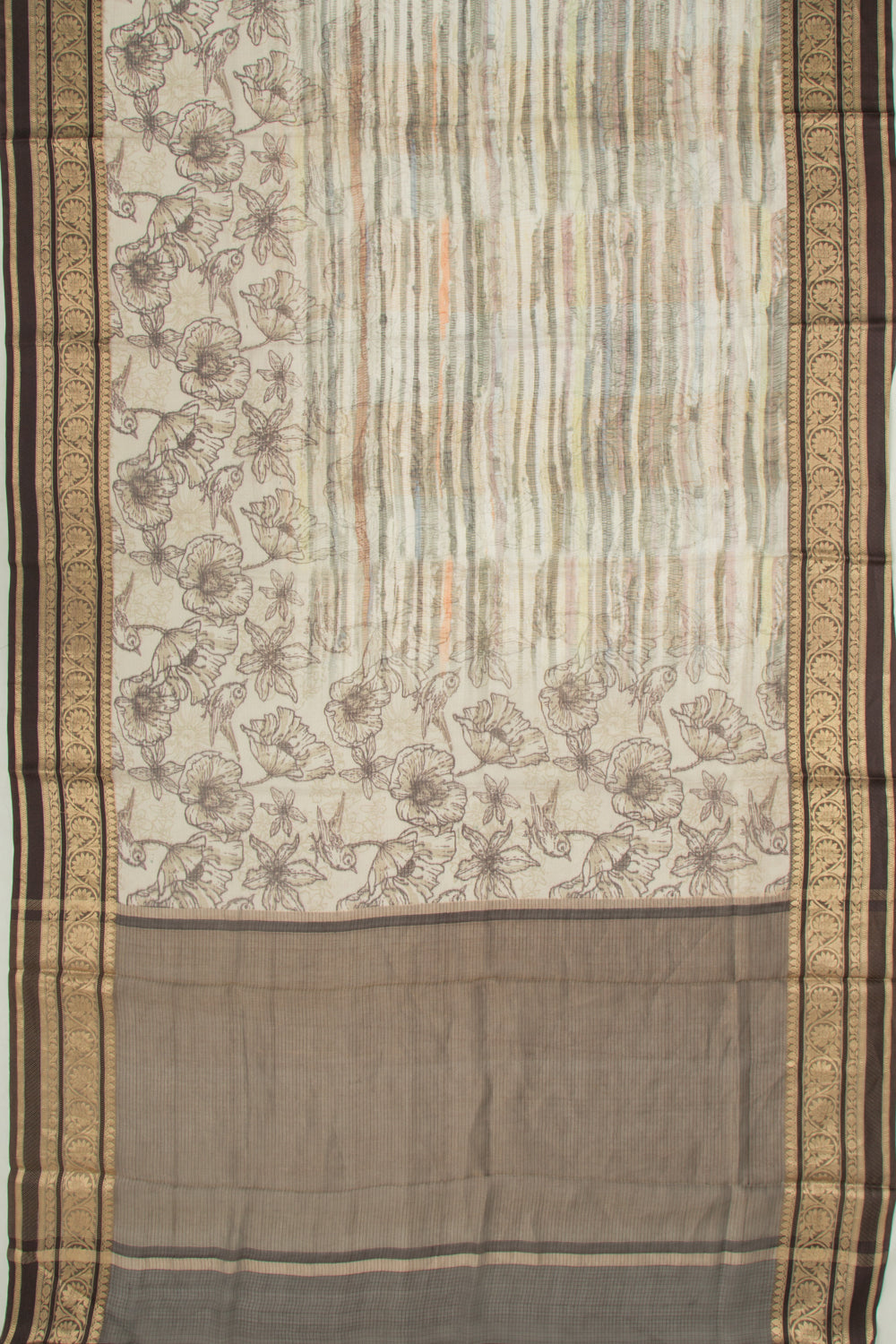 Kota Soft Silk Floral Printed Multicolour Saree