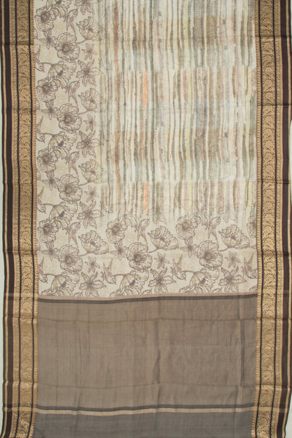 Kota Soft Silk Floral Printed Multicolour Saree