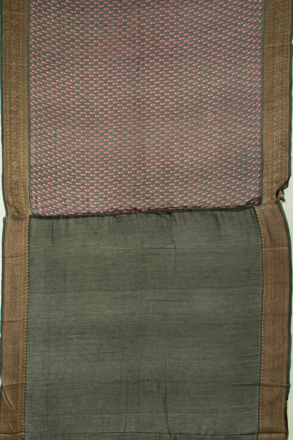 Chanderi Silk Floral Printed Black Saree