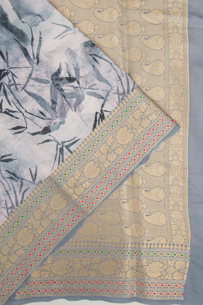 Chanderi Soft Silk Floral Printed MultiColur Saree