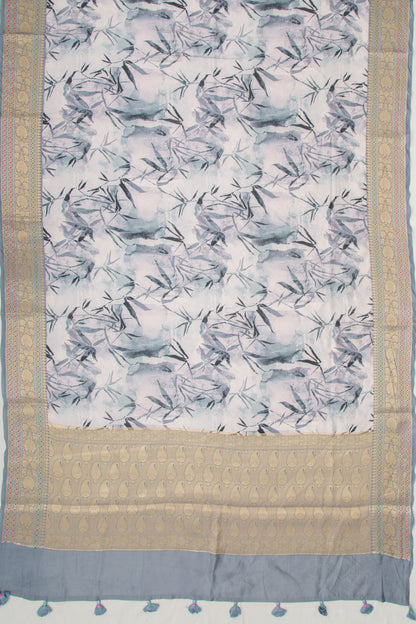 Chanderi Soft Silk Floral Printed MultiColur Saree