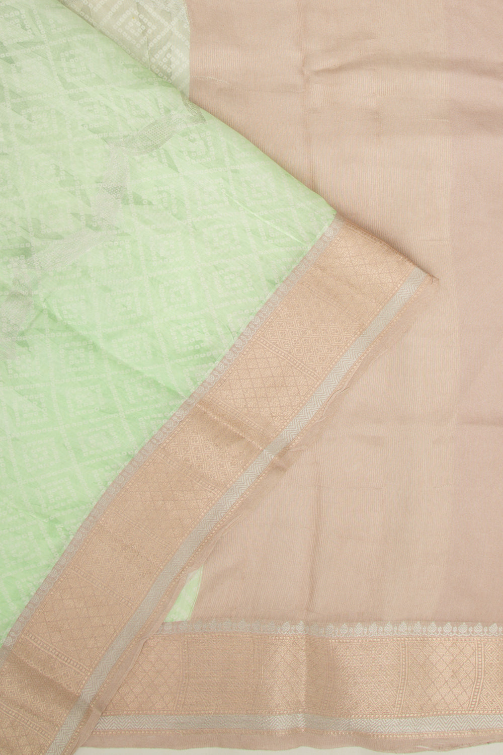 Chanderi Silk Printed and Brocade Multicolour Saree