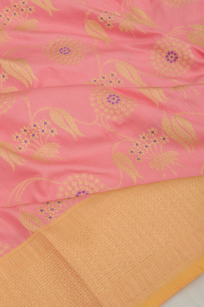 Banarasi Silk Jaal Pink Saree