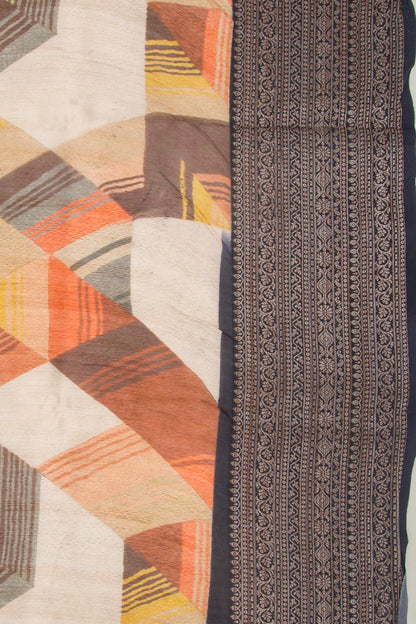 Chanderi Silk Printed Multicolour Saree