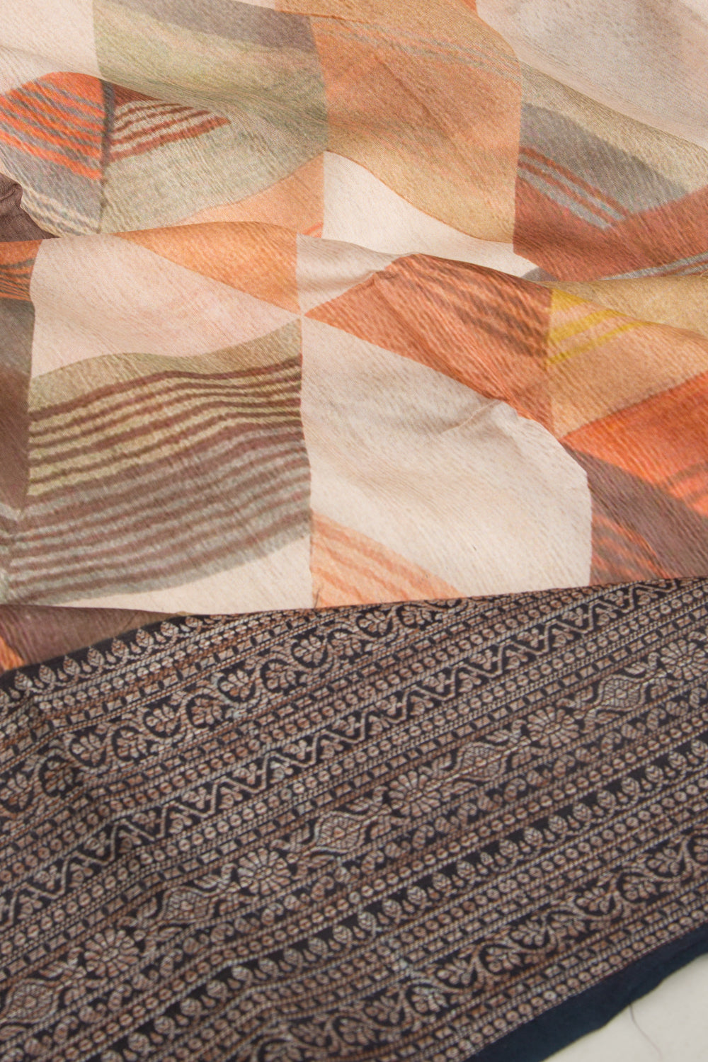 Chanderi Silk Printed Multicolour Saree