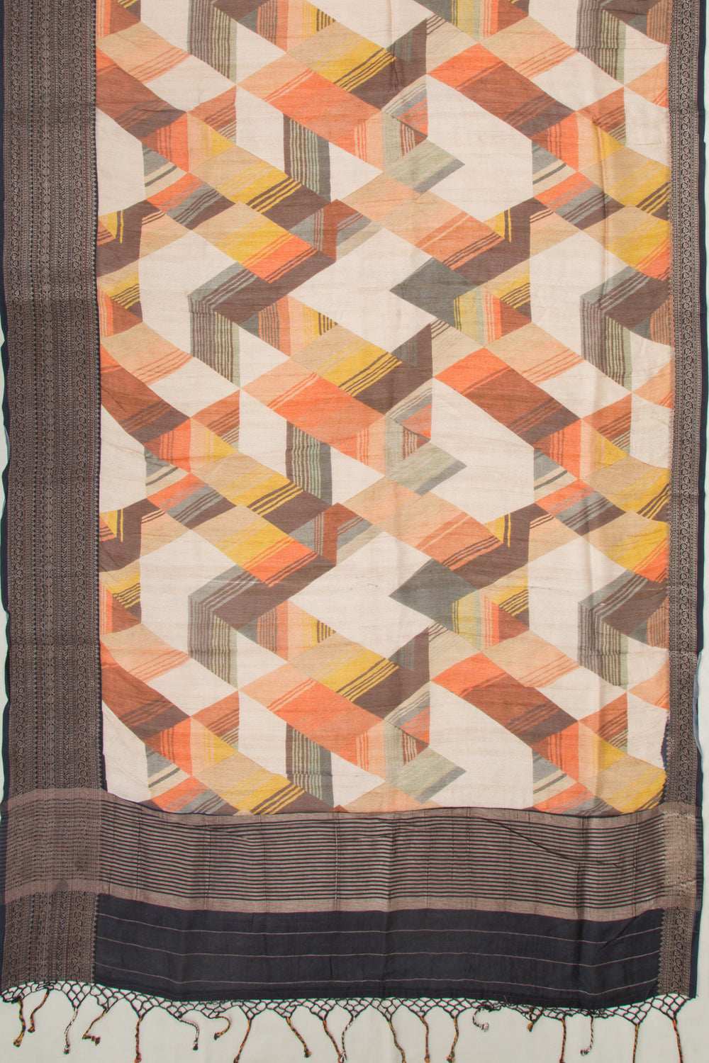 Chanderi Silk Printed Multicolour Saree
