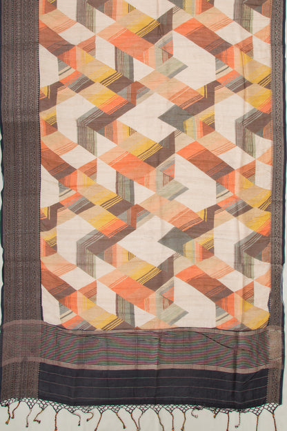 Chanderi Silk Printed Multicolour Saree