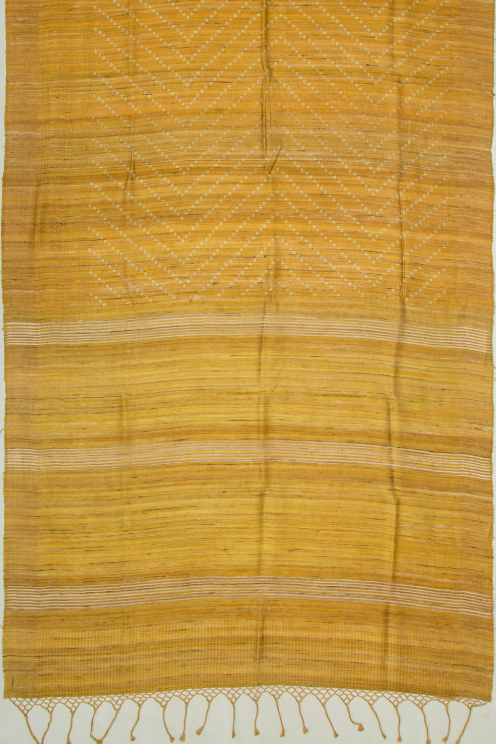 Tussar Printed Yellow Saree