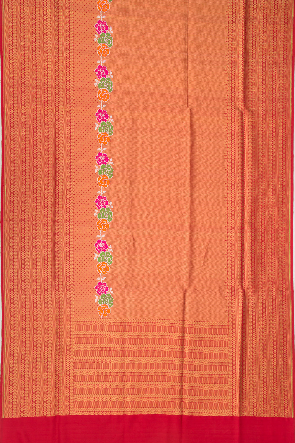 Banarasi Silk Tissue Brocade Red Saree