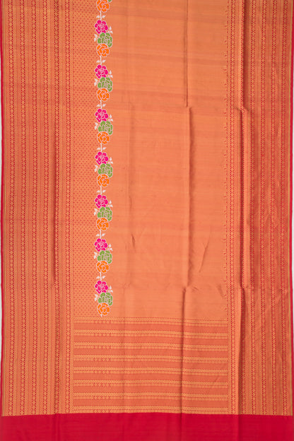 Banarasi Silk Tissue Brocade Red Saree
