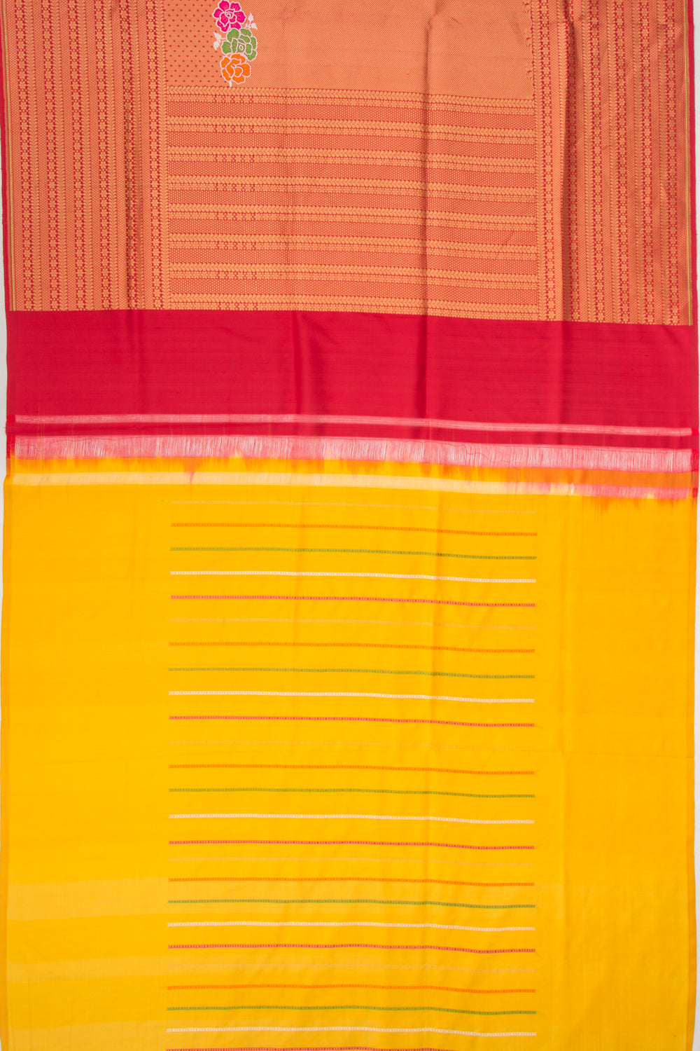 Banarasi Silk Tissue Brocade Red Saree
