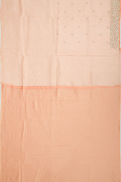 Organza Butta Pastel Orange Saree