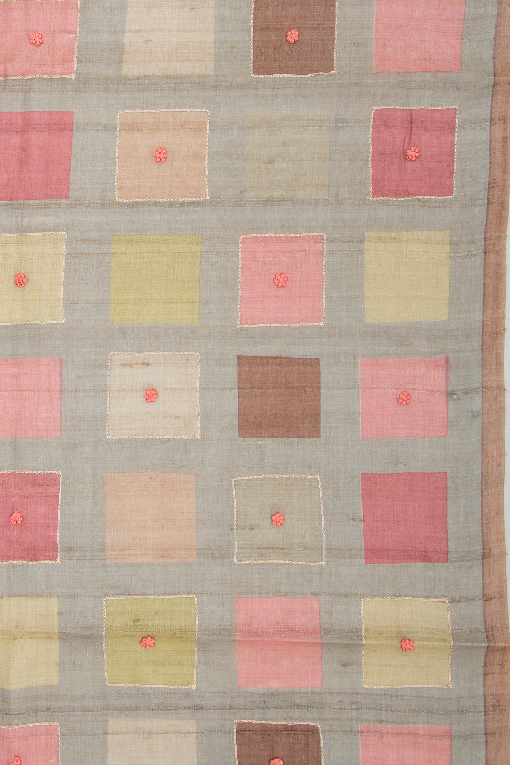 Tussar Printed Grey Saree