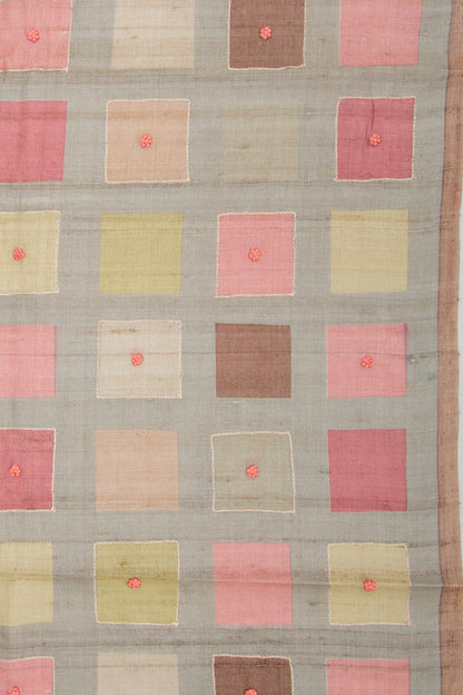 Tussar Printed Grey Saree