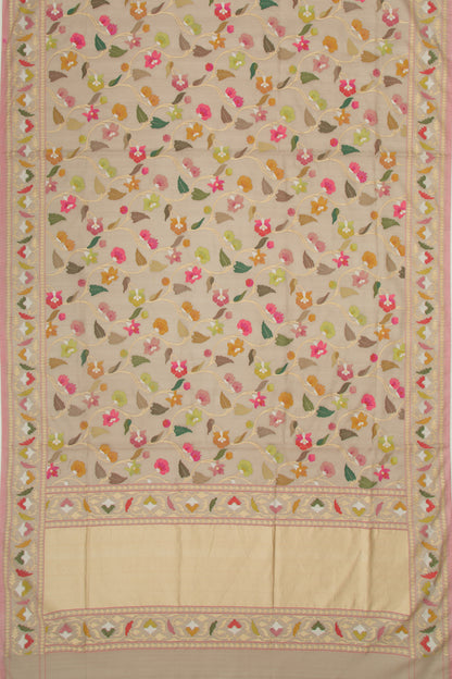 Banarasi Kora All Over Jamdani Beige Saree