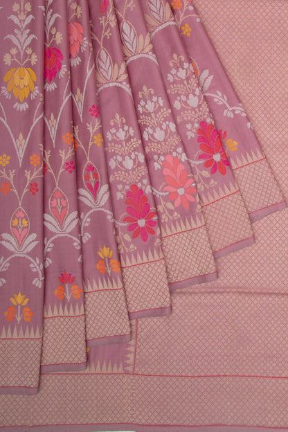 Banarasi Silk Jamdani Pastel Pink Saree