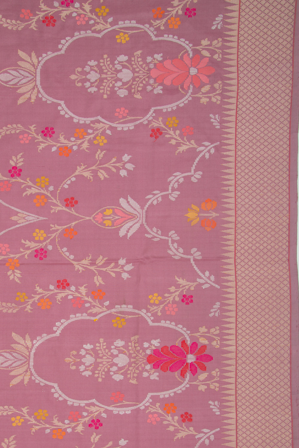 Banarasi Silk Jamdani Pastel Pink Saree