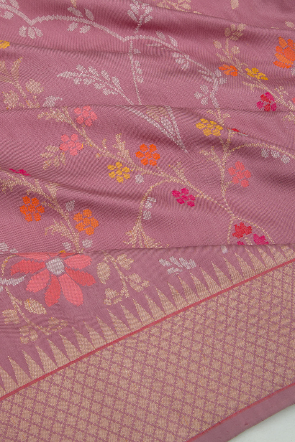 Banarasi Silk Jamdani Pastel Pink Saree