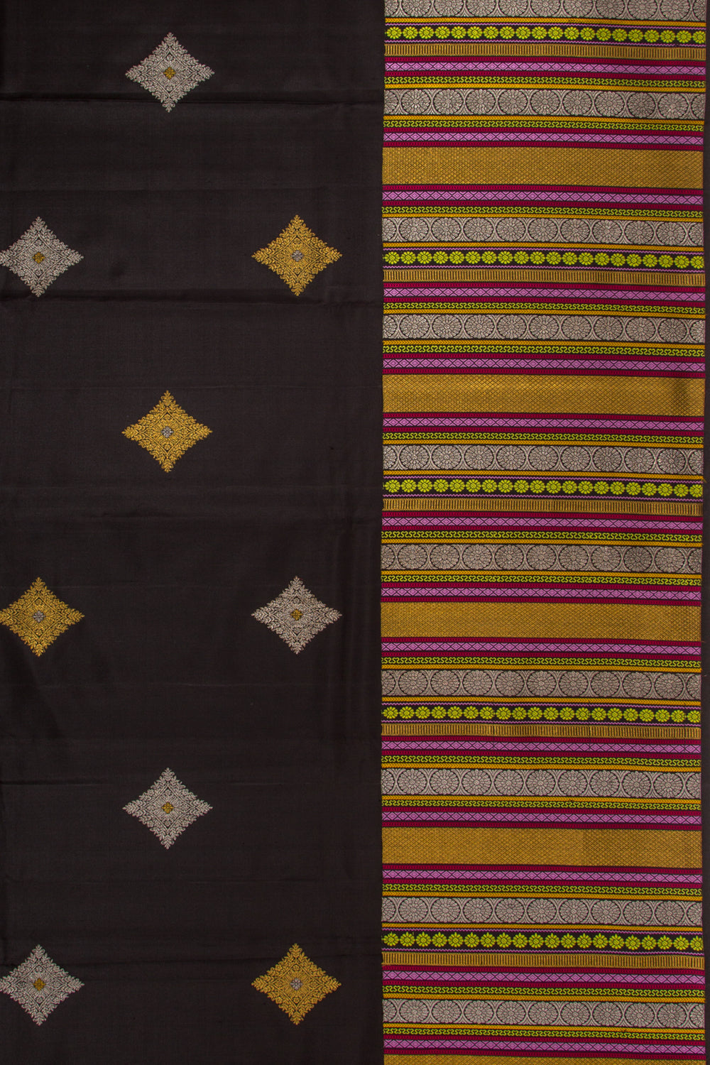 Kanchipuram Silk Butta Black Saree
