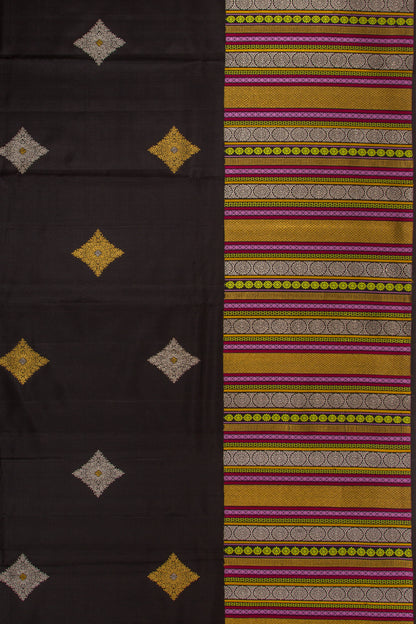 Kanchipuram Silk Butta Black Saree