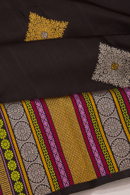 Kanchipuram Silk Butta Black Saree