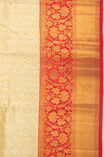 Kanchipuram Silk Tissue Brocade Gold Saree