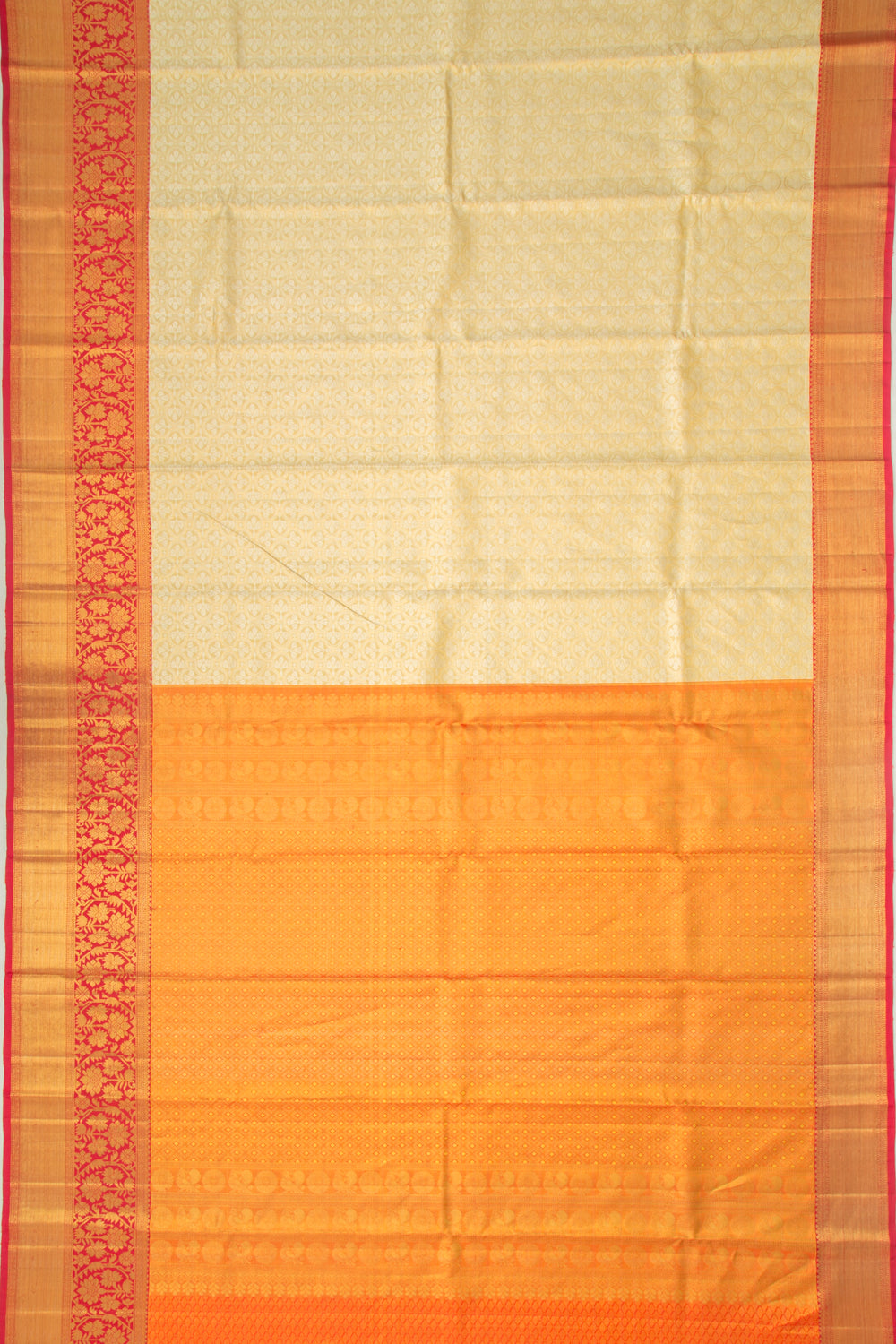 Kanchipuram Silk Tissue Brocade Gold Saree