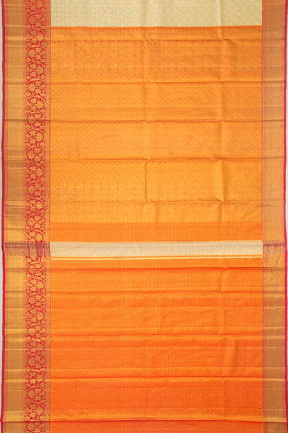 Kanchipuram Silk Tissue Brocade Gold Saree