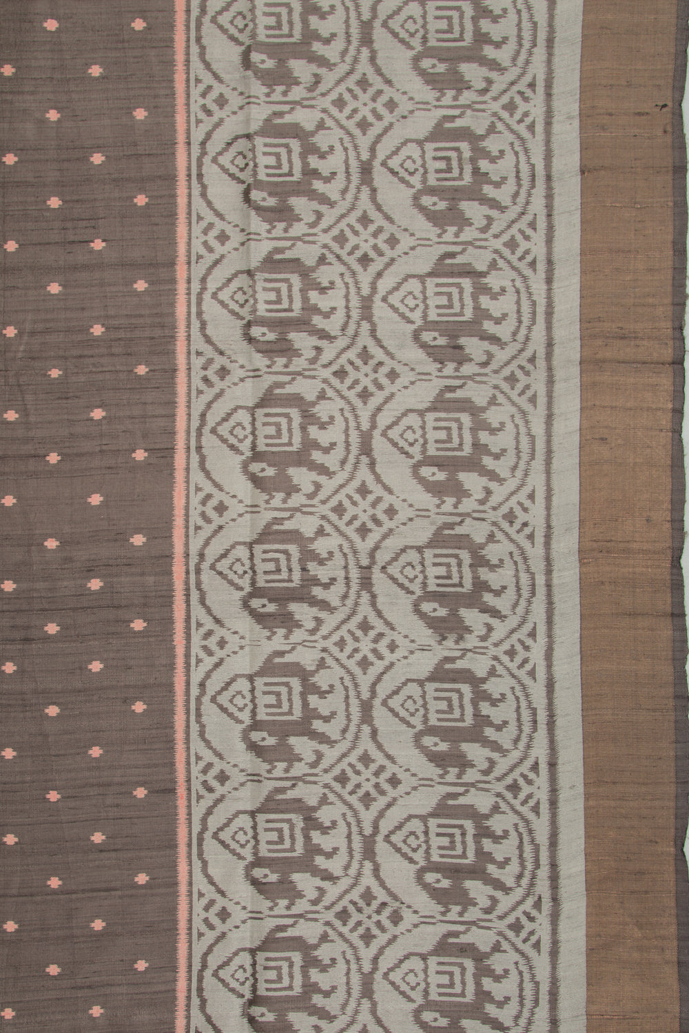 Soft Tussar Printed Grey Saree