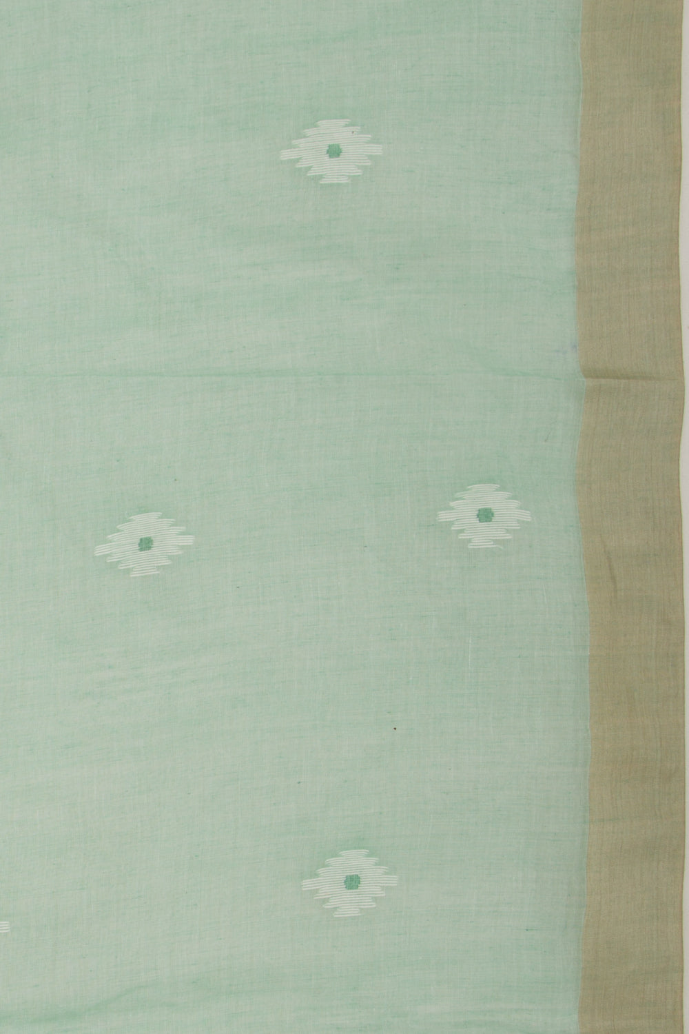 Phulia Cotton Butta Pastel Green Saree