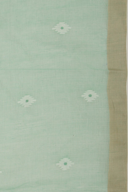 Phulia Cotton Butta Pastel Green Saree
