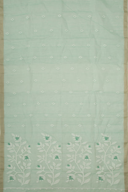 Phulia Cotton Butta Pastel Green Saree