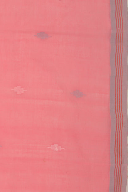 Handspun Cotton Butta Baby Pink Saree
