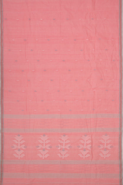 Handspun Cotton Butta Baby Pink Saree