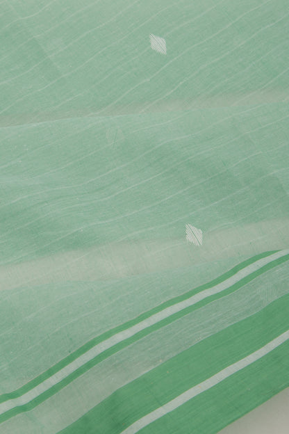 Phulia Cotton Butta Pastel Green Saree