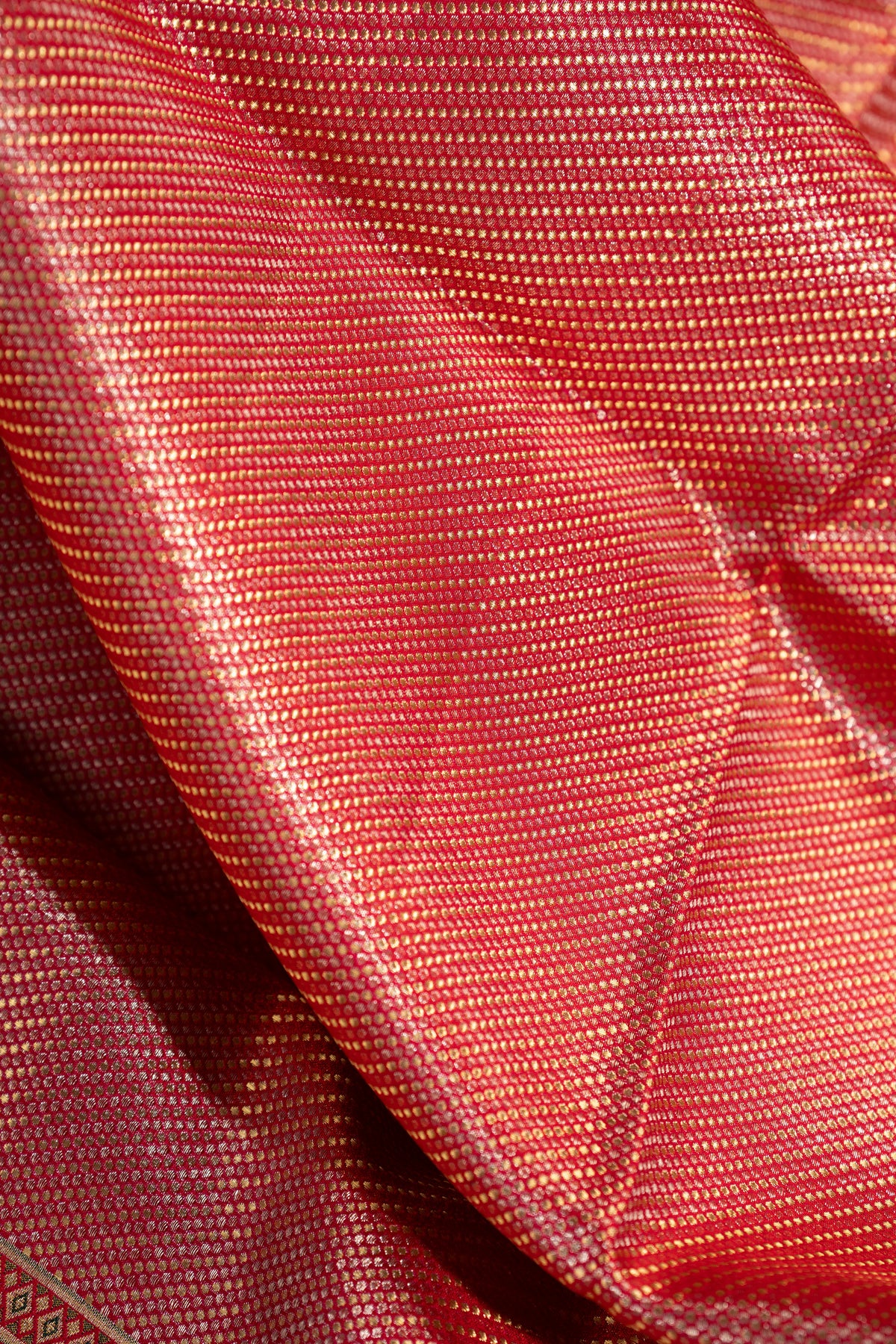 Kanchipuram Silk Brocade Red Saree