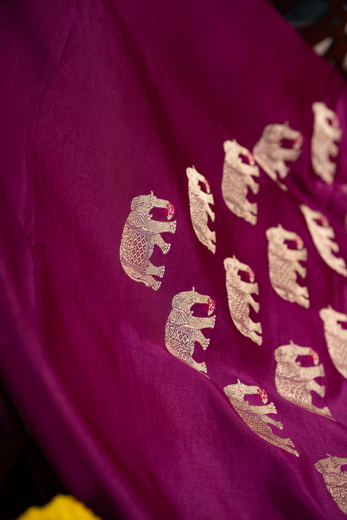 Banarasi Silk Butta Purple Saree