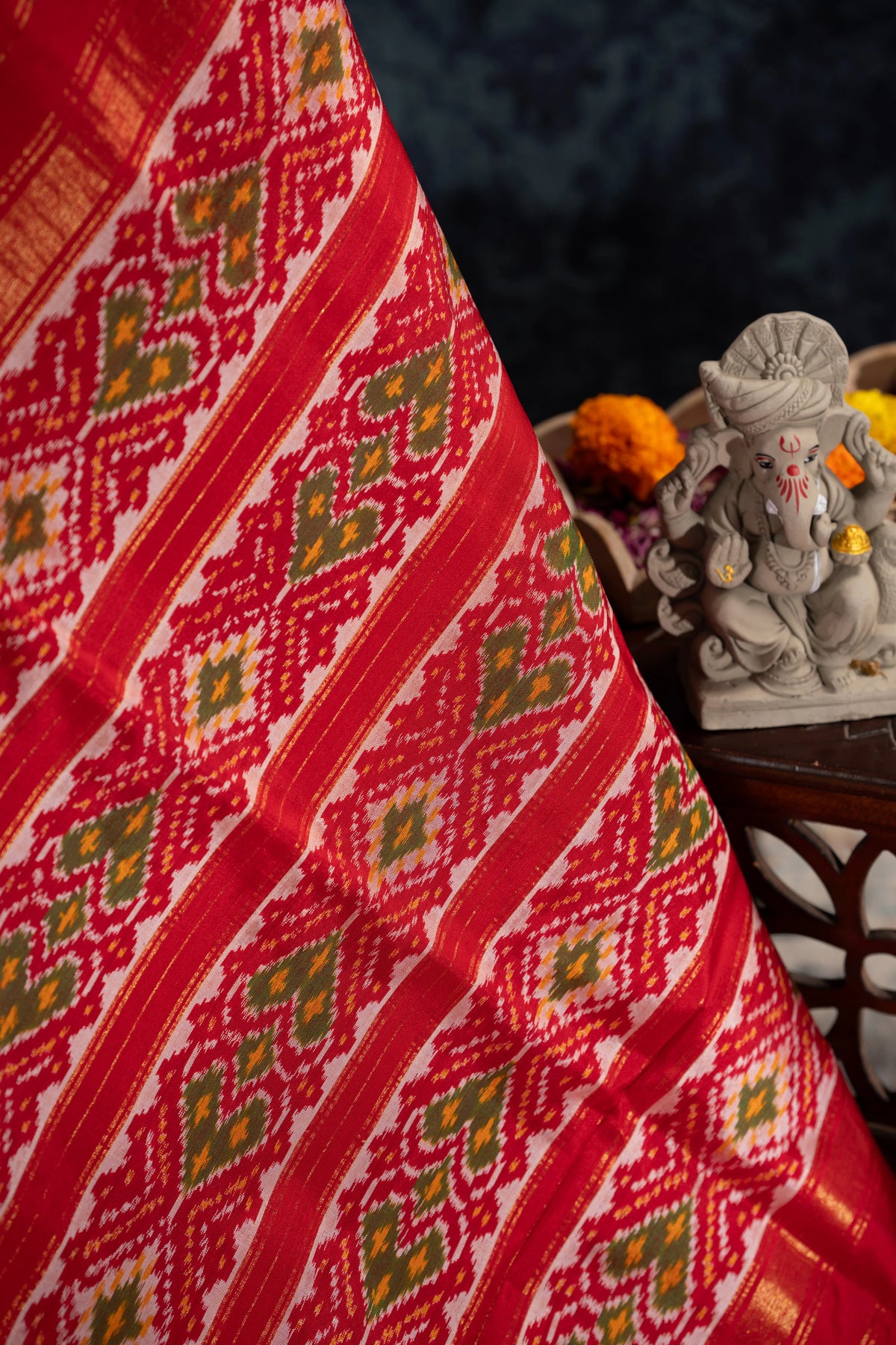 Kanchipuram Silk Ikat Royal Blue Saree