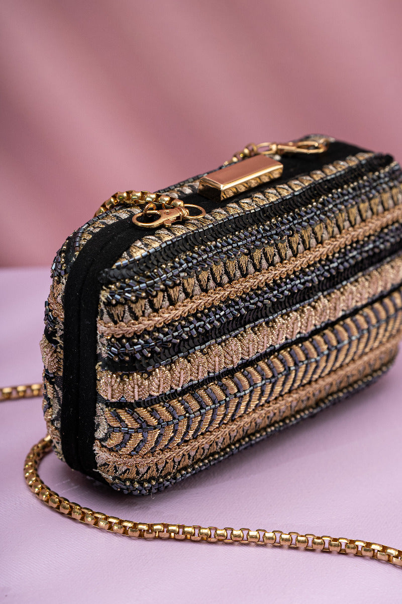 Zardosi Embroidery Clutch By Kankatala