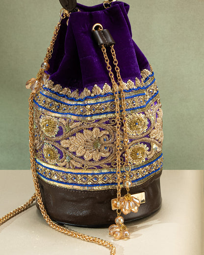 Zardosi Embroidery Potli Bag By Kankatala