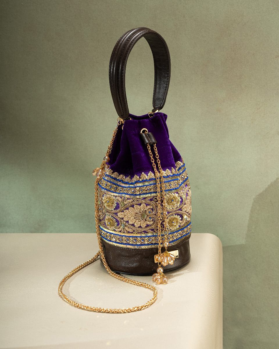 Zardosi Embroidery Potli Bag By Kankatala