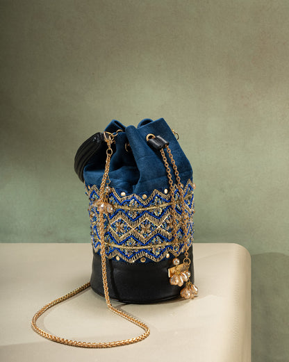 Zardosi Embroidery Potli Bag By Kankatala