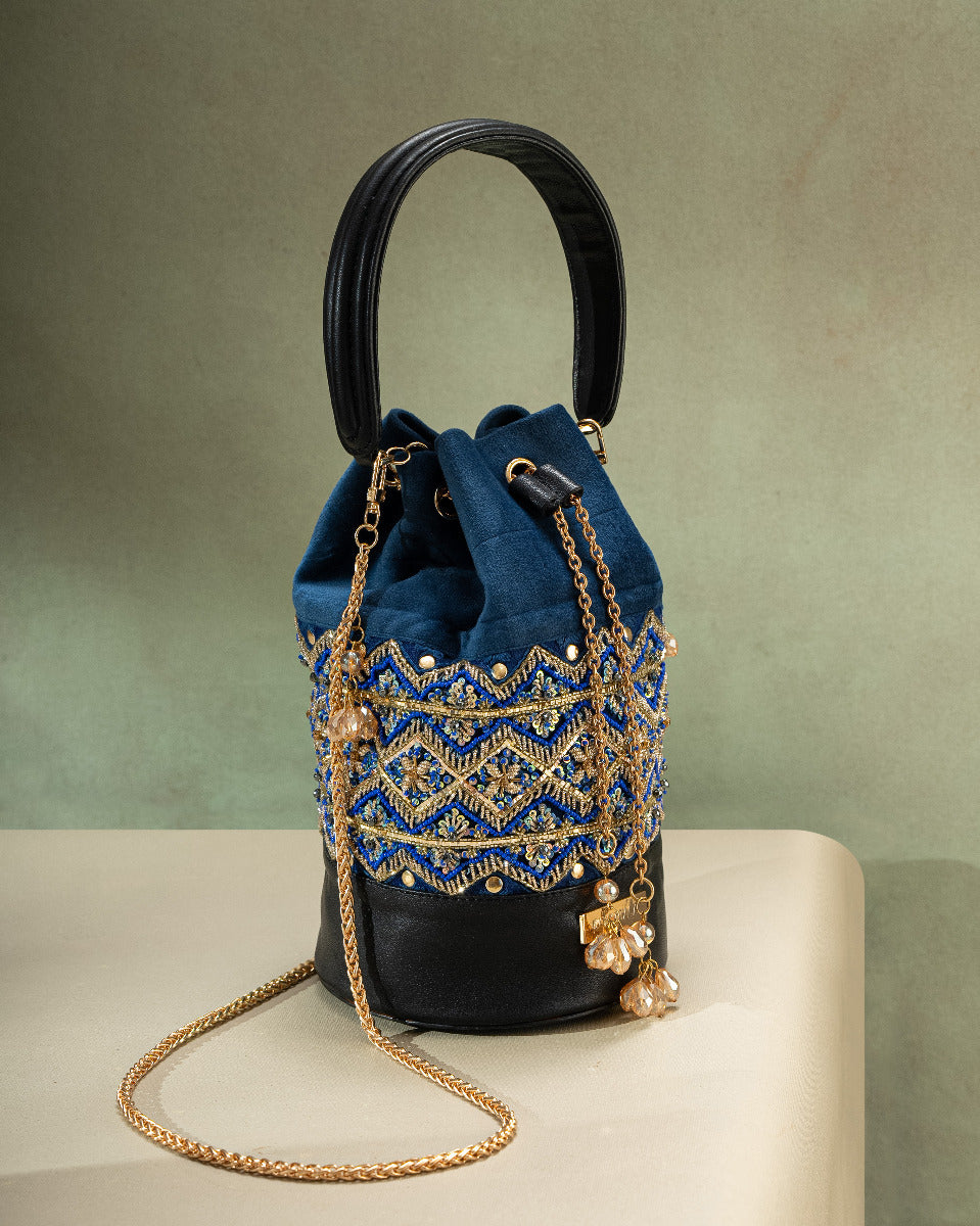 Zardosi Embroidery Potli Bag By Kankatala