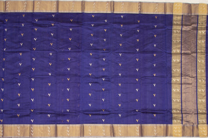 Chanderi Silk Butta Blue Sale Saree